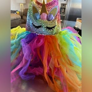 Unicorn tutu girls, Halloween costume fits size 4-7